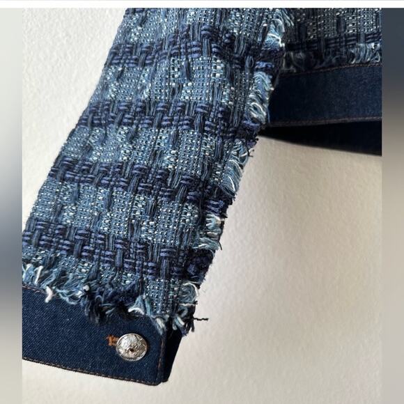 VERONICA BEARD |Santo Jacket Tweed Denim New! Size 8 - Picture 15 of 16